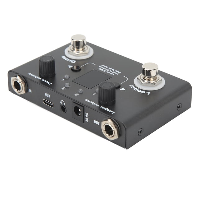 Drum Looper Pedal, 4 Storage Location Loop Effect High Strength 11 Minutes Recording Time for Audio Equipments
