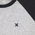 thumbnail image 2 of Hurley Men's Long Sleeve Raglan Baseball T-Shirt (Medium, Gray), 2 of 2