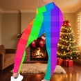 thumbnail image 2 of successthop Mardi Gras Leggings for Women Rainbows Stripe Soft Sleepwear Comfortable Pants Colorful Winter Shapewear S, 2 of 6