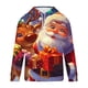 thumbnail image 4 of Sudadera con capucha para hombre, estilo moderno, con estampado de Papá Noel, manga larga, con bolsillo, estilo deportivo, de poliéster, 4 of 5