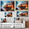 thumbnail image 4 of Designart "Train Dynamic Momentum Painting III" Transportation Wall Art Living Room, 4 of 5