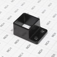 thumbnail image 6 of Plum Fittings Aluminum Fence Standard Wall Mount 1 1/4" x 1 1/4" for Rails - Residential Rail Mounts | Black | Pack of 6, 6 of 6