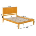thumbnail image 6 of AFI Madison Caramel Solid Wood Platform Bed, Queen, 6 of 6
