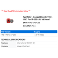 thumbnail image 2 of Fuel Filter - Compatible with 1983 - 1987 Ford F-250 6.9L V8 Diesel 1984 1985 1986, 2 of 2