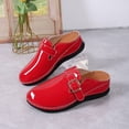 thumbnail image 6 of Bkhluea Women Patent Buckle Backless Loafers Slip On Comfortable Footwear For Office Work Daily Casual Outdoor Activities, 6 of 7