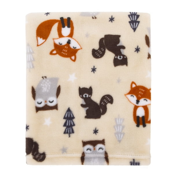 Fox Woodland Baby Blanket, Woodland Baby Rug