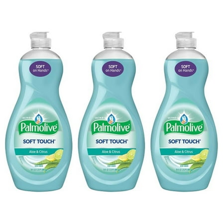 (3 Pack) Palmolive Ultra Soft Touch Liquid Dish Soap, Aloe and Citrus - 20 fl