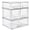 1 Wide, 2 Md, 2 Sm, variant on Sorbus 5-Piece Clear Stackable Pull-Out Drawer Organizer Bins for Bathroom, Vanity & Under Sink