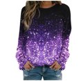 thumbnail image 1 of Gibobby Tops Mujeres Casual Sudadera de mujer Pullover Casual Long Manga Blouse Top Suatshirt Casual Blouse Pullover (Morado, XL), 1 of 5
