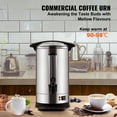 thumbnail image 6 of KFFKFF Industrial Coffee Pot, 65 Cups Durable Stainless Steel Coffee Container, 1500W 110V Electric Coffee Brewing Device, Hot Water Pot with Removable Power Cable for Simplified Cleaning, Silver, 6 of 9