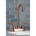 thumbnail image 3 of Kingston Brass KB496 Magellan Two-Handle 4" Centerset Bar Faucet, Antique Copper, 3 of 5