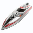 thumbnail image 5 of Fast RC Boat for Pool & Lake, 2.4G 30KM/H Electric Remote Control Speedboat Electric Boat for Adults, High Speed Racing Boats with Night Navigation Lights, 5 of 9