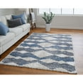 thumbnail image 2 of Feizy Mynka Transitional Diamond, Ivory/Gray/Blue, 2' x 3' Accent Rug Stain Fade Resistant Pet & Kid Friendly Bohemian & Eclectic Stripes Floor Rug for Living room Bedroom, 2 of 8