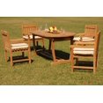 thumbnail image 6 of Grade-A Teak Dining Set: 4 Seater 5 Pc: 94" Mas Oval Trestle Leg Table And 4 Devon Arm Chairs Outdoor Patio WholesaleTeak #51DV2305, 6 of 7