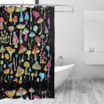 thumbnail image 2 of Rateoe Bright Mushrooms Shower Curtain - Fancy Bathroom Shower Curtain Sets - Waterproof Shower Curtain with Hooks with 12 Plastic Hooks 72x72 Inches, 2 of 5