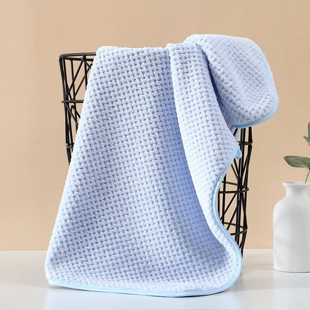 Juego de toallas de piña, toalla cuadrada de vellón de coral suave, absorbente, no se desprende fácilmente el cabello, toalla facial para hombres y mujeres