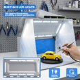 thumbnail image 3 of YANTONG Airbrush Spray Booth Kit with 8 LED Lights & 16 Alligator Clips, Adjustable Speed Fan Paint Booth with Retractable Hose, Turntable, Professional Hobby Work Station for Models,DIY Crafts, RC, 3 of 5