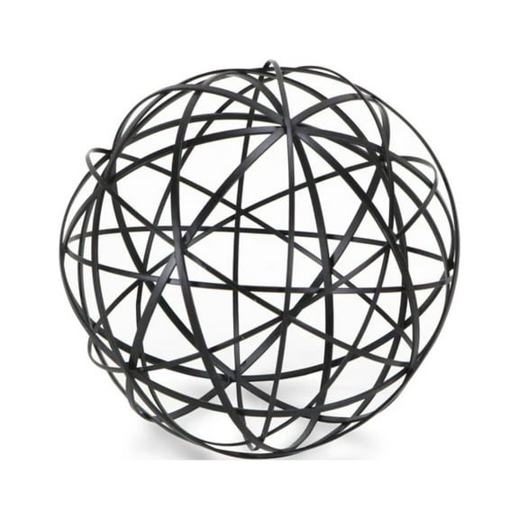 Contemporary Home Living 8" Black Handcrafted Metal Wire Decorative Sphere