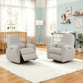 thumbnail image 3 of Spruce & Spring Modern Power Swivel Glider Recliner with Lumbar Support, Dove Gray, 3 of 13