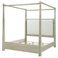 thumbnail image 1 of Panama Jack Boca Grande Modern Wood King Upholstered Canopy Bed in Oak, 1 of 4