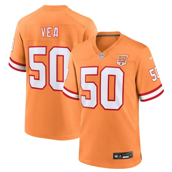 Men's Nike Vita Vea Creamsicle Tampa Bay Buccaneers 50th Season Game Jersey
