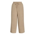 thumbnail image 6 of Time and Tru Women's Wide Leg Hacci Pants, Sizes XS-XXXL, 6 of 6