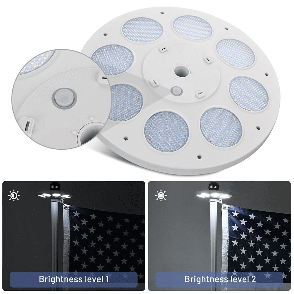 Flagpole Light Topper Hole 11/16" 136LED