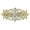 Clear/Gold-Plated, variant on Faship Gorgeous Red Rhinestone Crystal Big Floral Hair Barrette