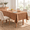 Caramel-52" x 52" (Square), variant on Linen Textured Square Table Cloth 52x52 Inch Chambray Blue