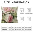 thumbnail image 5 of PHYHOO Pink Blooming Romantic Roses Throw Pillow Covers Vintage Natural Flower Bouquet Art Design Square Pillowcases for Home Decor Sofa Car Bedroom Pillow case, 5 of 5