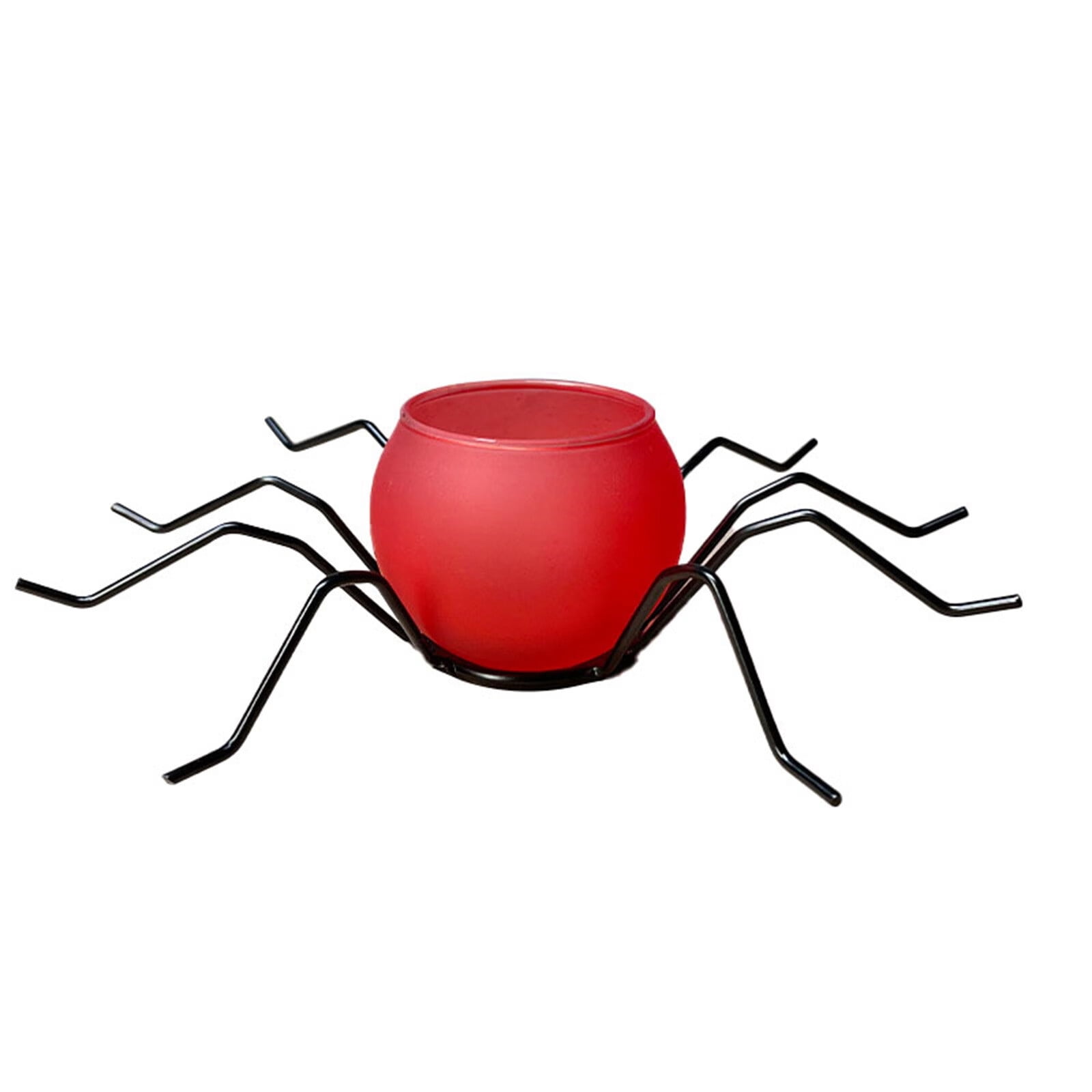 BOSTEY Halloween Wrought Iron Spider Candle Holder Glass Candle Holder Decoration Lamp