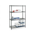 thumbnail image 4 of Lorell Starter Shelving Unit 48" x 24" x 72" - 4 x Shelf(ves) - 4000 lb Load Capacity - Black - Steel, 4 of 15