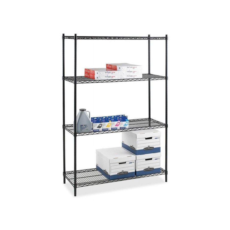Lorell Industrial Wire Starter Shelving Unit - 48 Lorell Industrial Wire Starter Shelving Unit - 48
