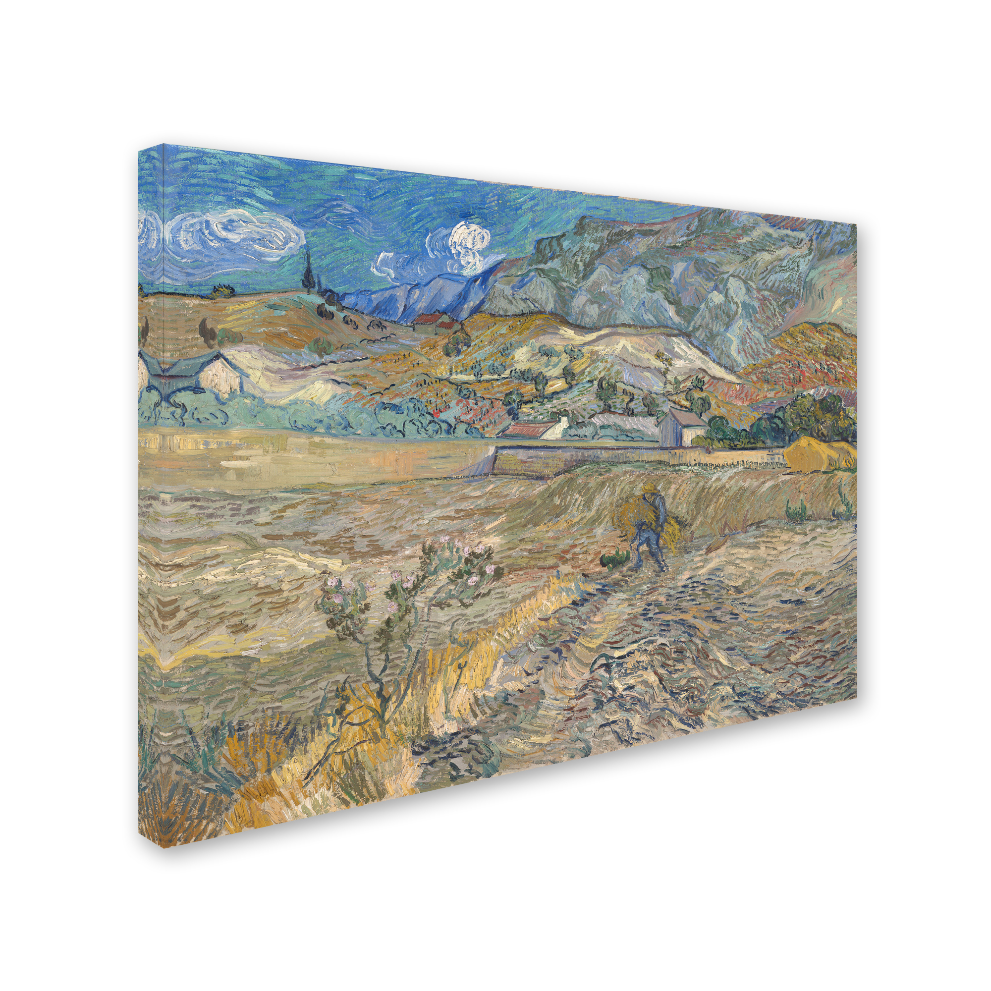 Trademark Fine Art 'Landscape At Saintremy' Canvas Art by Van Gogh