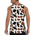 thumbnail image 3 of Haiem Brown Black Cow Men Workout Tank Top Gym Bodybuilding Sleeveless Muscle T Shirts Athletic Tank Breathable Workout Shirt-X-Large, 3 of 9