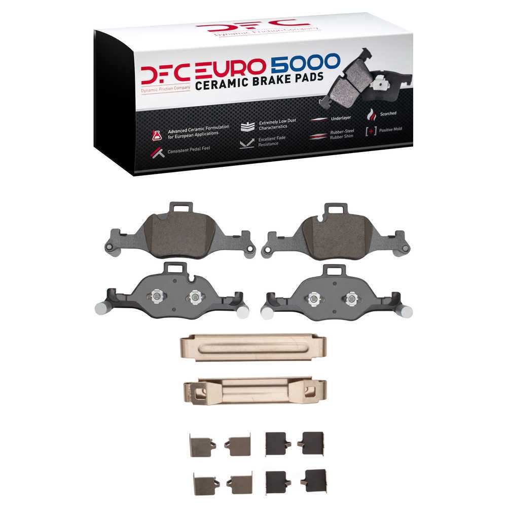 Dynamic Friction Company 1600-2060-01 DFC EURO 5000 Ceramic Brake Pads and Hardware Kit