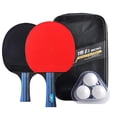 thumbnail image 3 of Table Tennis Racket Kit Professional Table Tennis Training Racket Kit Including 2 Rackets and 3 Table Tennis Balls Excellent Controlling Effect Table Tennis Racket, 3 of 9
