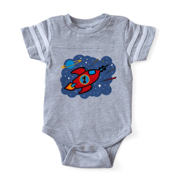 CafePress - Rocket Ship 1St Birthday - Cute Infant Baby Football Bodysuit