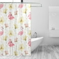 thumbnail image 2 of Coolnut Flamingo and Flower Shower Curtain Bathroom Decor Watercolor Shower Curtain Sets Fabric Cloth Bathroom Curtains with Hooks 60x72 Inch, 2 of 6