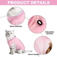 thumbnail image 3 of Traje de rehabilitación para gatos adecuado para traumatismos abdominales y espasmos postoperatorios, adecuado para gatos, perros y traje quirúrgico respirable, 3 of 5