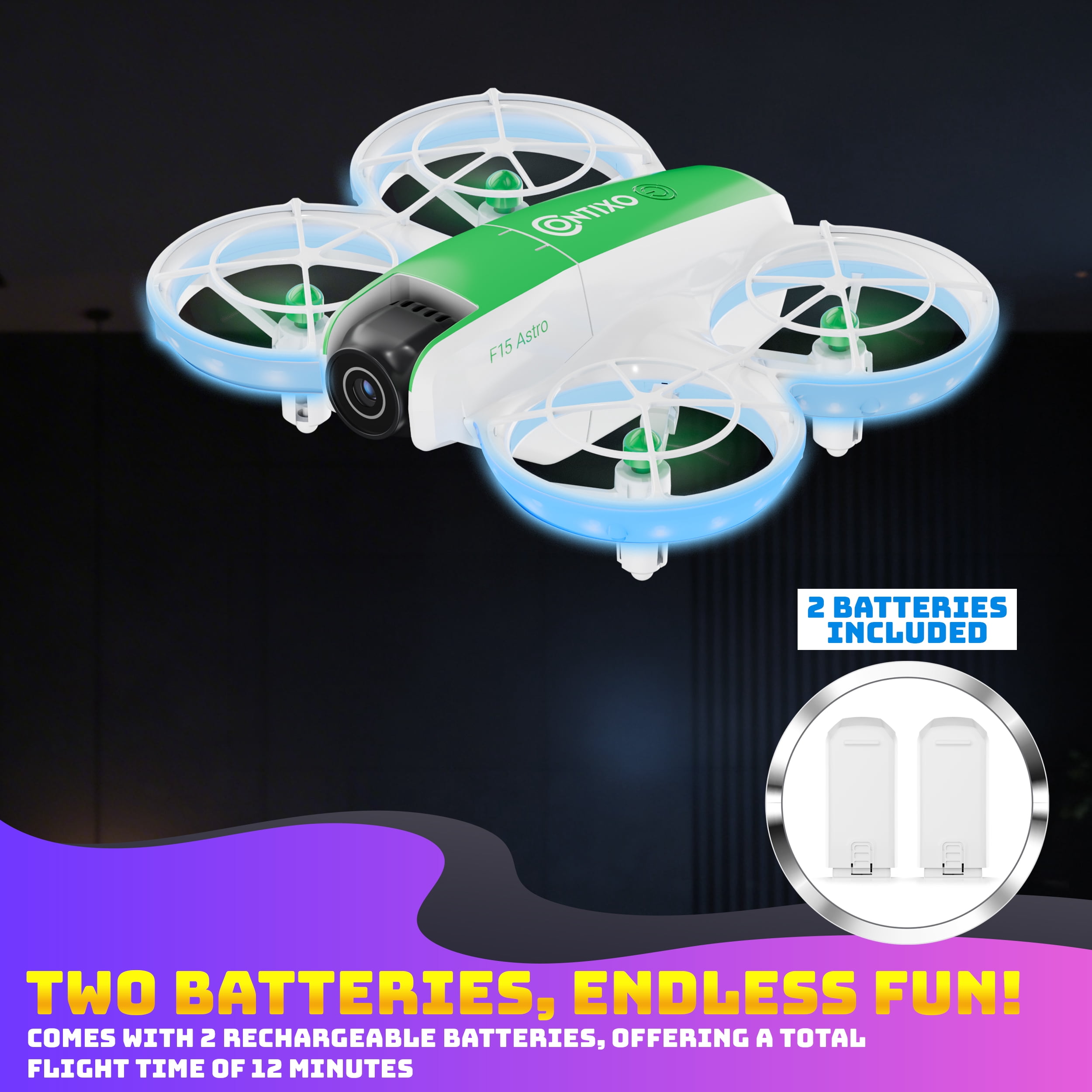 Contixo F15 Astro Mini Drone with 2.4 Screen RemoteDual Came