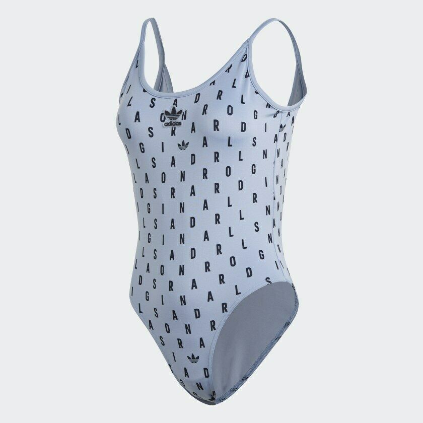 Adidas Originals Bodysuit, Chalk Blue, Black, Large L GP3086 NEW