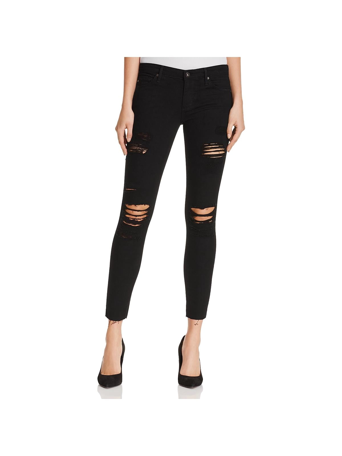 destroyed ankle jeans