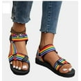 thumbnail image 1 of Women Flat Sandals Sport Exposed Toe Textile Shoes Plus size Beachwear Spring Summer 41=US 9.5, 1 of 2