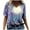 #-Dark Blue, variant on Summer Sexy Fold Print Regular Womens Plus Short Sleeve V Neck Button Tops