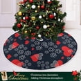 thumbnail image 6 of FMSHPON Valentine's Day Romantic Love Heart Flower Xmas Christmas Tree Skirt Stand Mat for Holiday Party Decoration Indoor Outdoor 36 inches, 6 of 6