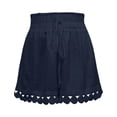 thumbnail image 4 of DHFJKG Womens Bohemian Shorts Crochet Casual Drawstring Loose Fit Summer Beach Shorts Vacation Soft Bottoms, 4 of 5