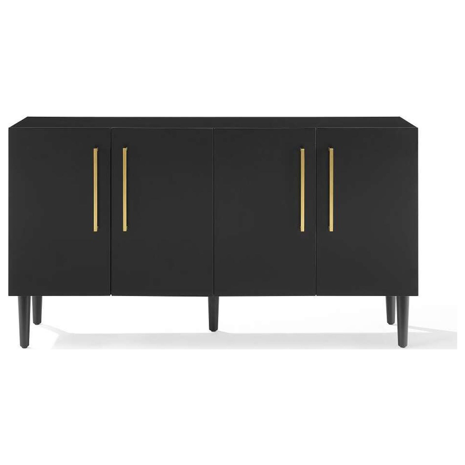 Crosley Furniture Everett 2 Large Cabinets Modern Wood Sideboard in ...