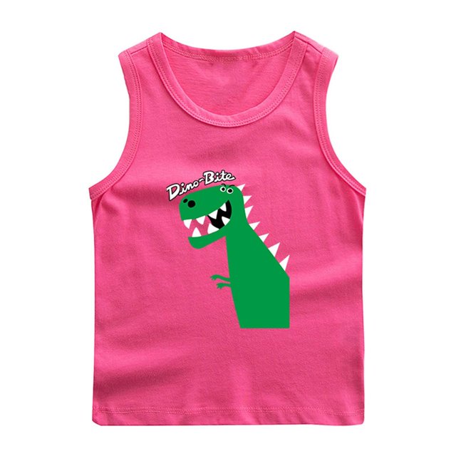 RXIRUCGD 2025 Vêtements d'Été pour Enfants Chemise de Base Col Rond Sans Manches pour Garçons