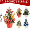 thumbnail image 3 of WMGHA 8" Christmas Centerpieces Small Christmas Tree Artifical Tabletop Christmas Tree Xmas Snow Frosted Fir Tree for Home Farmhouse Mantel Windowsill Desk Holiday Christmas Decorations, 3 of 6